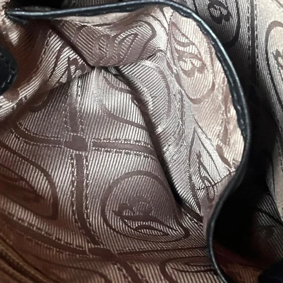 Brighton Black -  Croc Leather Flap Crossbody Bag - w/Dust Cover - Picture 10 of 15